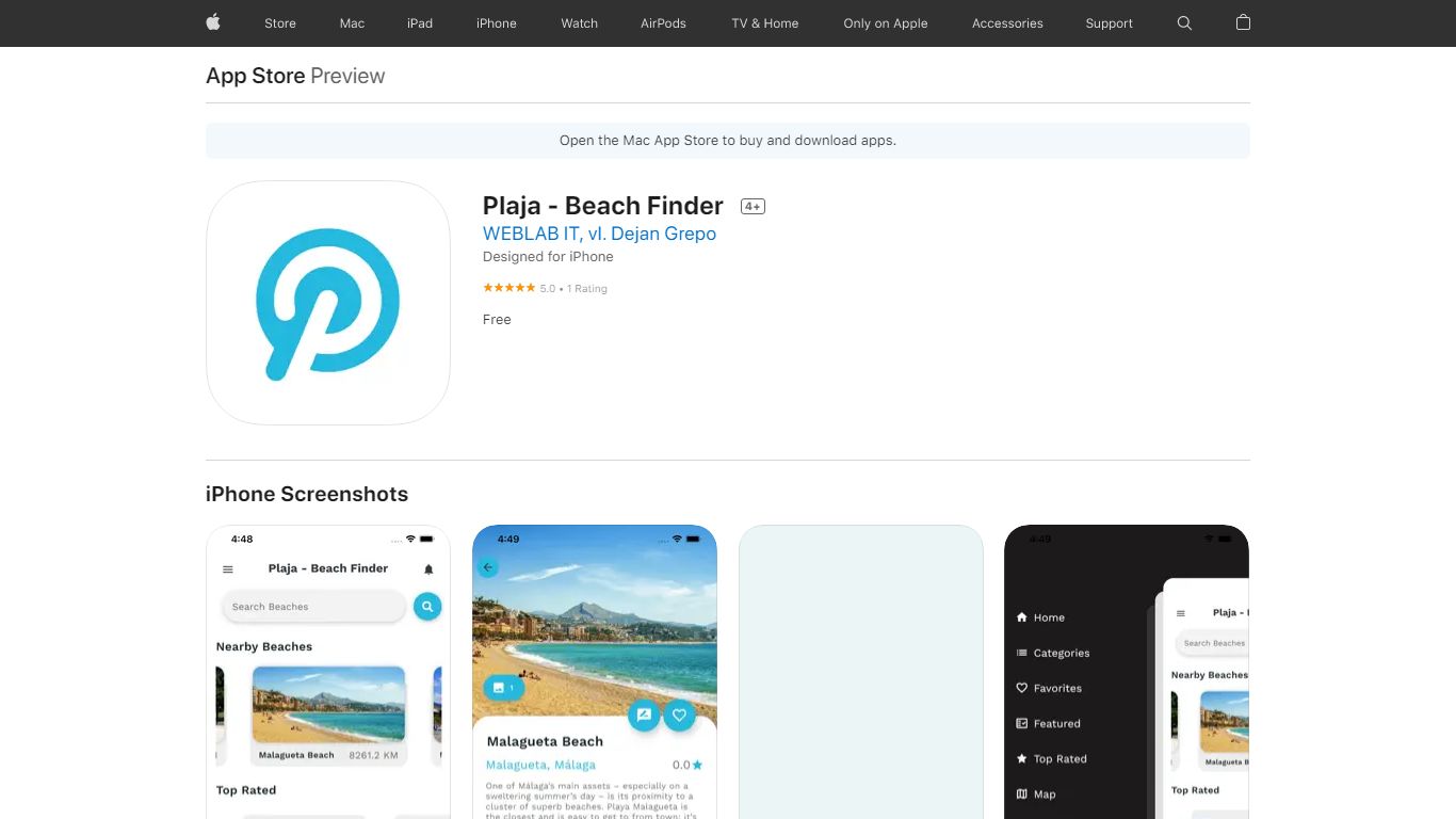 ‎Plaja - Beach Finder on the App Store